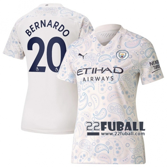 22Fuball: Manchester City Ausweichtrikot Damen (Bernardo #20) 2020-2021