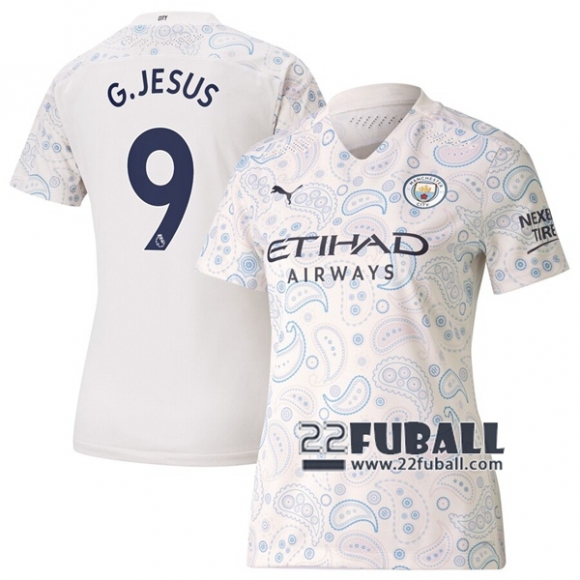 22Fuball: Manchester City Ausweichtrikot Damen (G.Jesus #9) 2020-2021