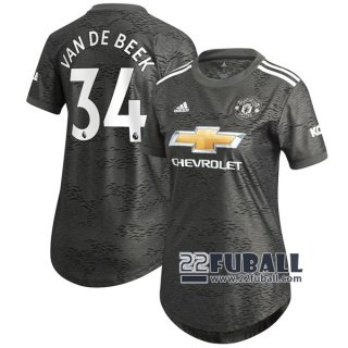 22Fuball: Manchester United Auswärtstrikot Damen (Van De Beek #34) 2020-2021