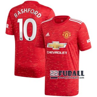 22Fuball: Manchester United Heimtrikot Herren (Marcus Rashford #10) 2020-2021