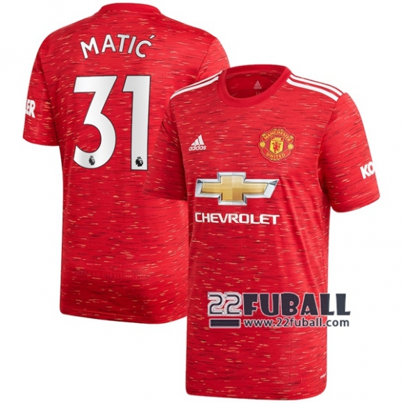 22Fuball: Manchester United Heimtrikot Herren (Nemanja Matic #31) 2020-2021