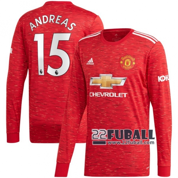 22Fuball: Manchester United Langarm Heimtrikot Herren (Andreas Pereira #15) 2020-2021