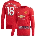 22Fuball: Manchester United Langarm Heimtrikot Herren (Bruno Fernandes #18) 2020-2021