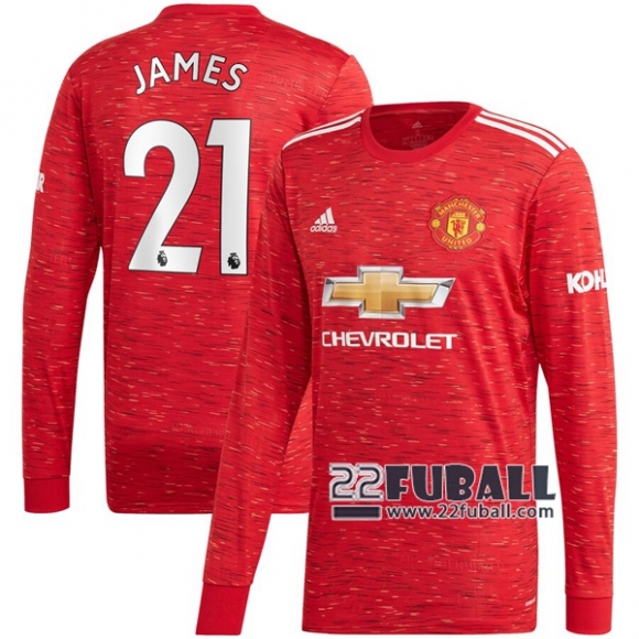 22Fuball: Manchester United Langarm Heimtrikot Herren (Daniel James #21) 2020-2021