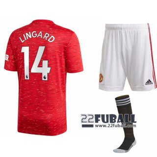 22Fuball: Manchester United Heimtrikot Kinder (Jesse Lingard #14) 2020-2021