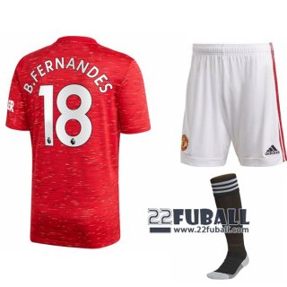 22Fuball: Manchester United Heimtrikot Kinder (Bruno Fernandes #18) 2020-2021