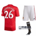 22Fuball: Manchester United Heimtrikot Kinder (Mason Greenwood #26) 2020-2021