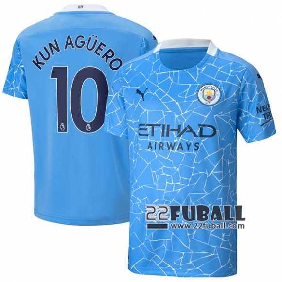 22Fuball: Manchester City Heimtrikot Herren (Sergio Agüero #10) 2020-2021