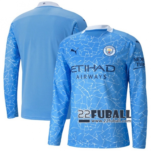 22Fuball: Manchester City Langarm Heimtrikot Herren 2020-2021