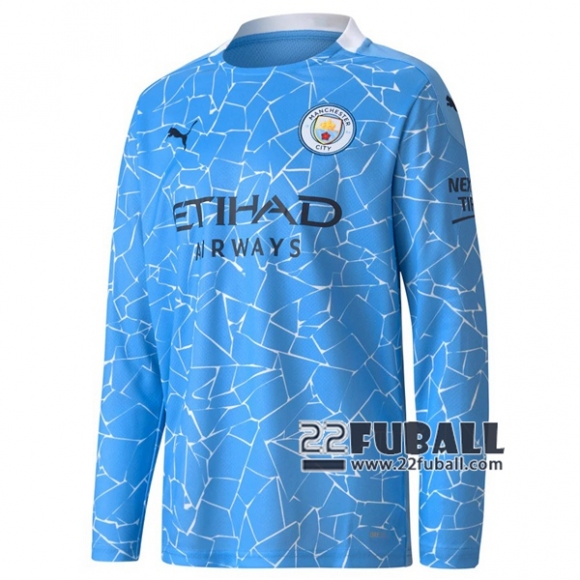 22Fuball: Manchester City Langarm Heimtrikot Kinder 2020-2021