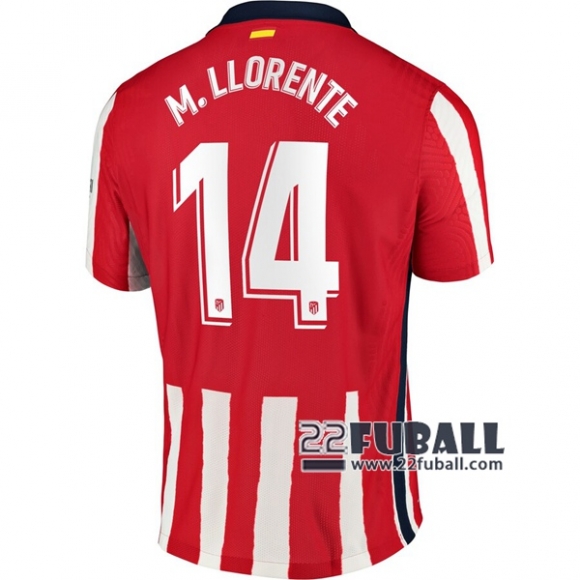 22Fuball: Atletico Madrid Heimtrikot Damen (M. Llorente #14) 2020-2021