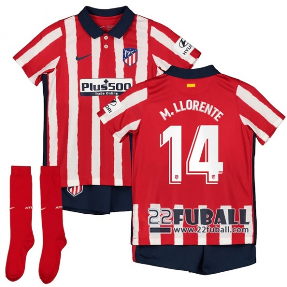 22Fuball: Atletico Madrid Heimtrikot Kinder (M. Llorente #14) 2020-2021