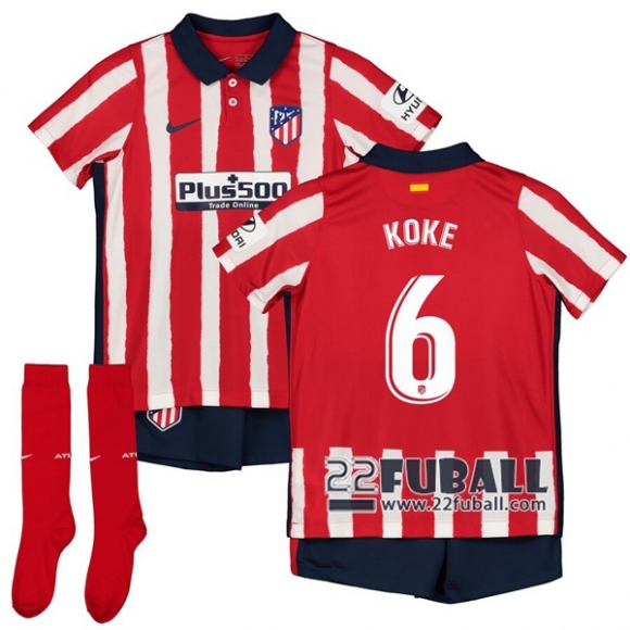 22Fuball: Atletico Madrid Heimtrikot Kinder (Koke #6) 2020-2021