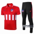 22Fuball: Atletico Madrid Poloshirt Rot - Weiß 2020 2021 P07
