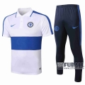 22Fuball: Chelsea FC Poloshirt Weiß - Blau 2020 2021 P09