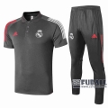 22Fuball: Real Madrid Poloshirt Dunkelgrau 2020 2021 P109