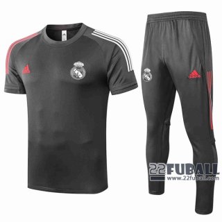 22Fuball: Real Madrid Poloshirt Dunkelgrau 2020 2021 P112