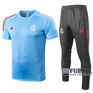 22Fuball: Real Madrid Poloshirt Hellblau 2020 2021 P113