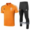 22Fuball: Manchester United Poloshirt Orange 2020 2021 P116