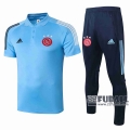 22Fuball: Ajax Amsterdam Poloshirt Hellblau 2020 2021 P124