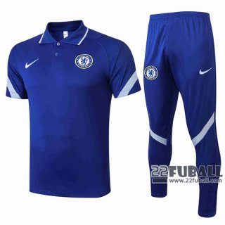 22Fuball: Chelsea FC Poloshirt Blau 2020 2021 P139