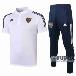 22Fuball: Boca Juniors Poloshirt Weiß 2020 2021 P157