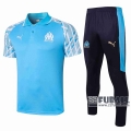 22Fuball: Olympique Marseille Poloshirt Hellblau 2020 2021 P172