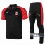 22Fuball: Ac Mailand Poloshirt Schwarz - Rot 2020 2021 P178