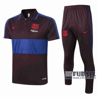 22Fuball: Barcelona FC Poloshirt Dunkelblau - Blau 2020 2021 P17