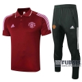 22Fuball: Manchester United Poloshirt Dunkelrot 2020 2021 P186