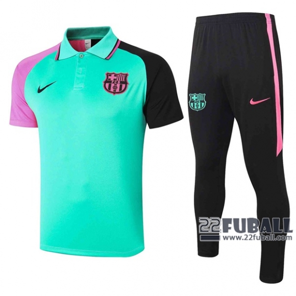 22Fuball: Barcelona FC Poloshirt Grün 2020 2021 P189