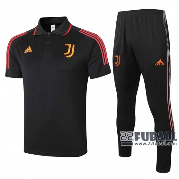 22Fuball: Juventus Poloshirt Schwarz 2020 2021 P190