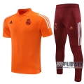 22Fuball: Real Madrid Poloshirt Orange 2020 2021 P197