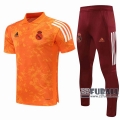 22Fuball: Real Madrid Poloshirt Orange 2020 2021 P198