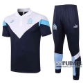 22Fuball: Olympique Marseille Poloshirt Marineblau - Weiß 2020 2021 P40