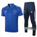 22Fuball: Cruzeiro Poloshirt Blau 2020 2021 P43