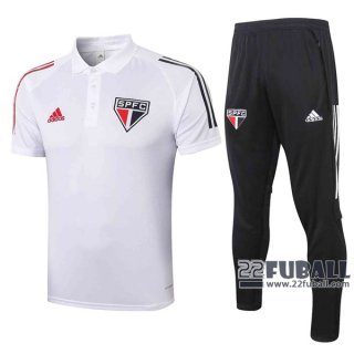 22Fuball: Sao Paulo FC Poloshirt Weiß 2020 2021 P54