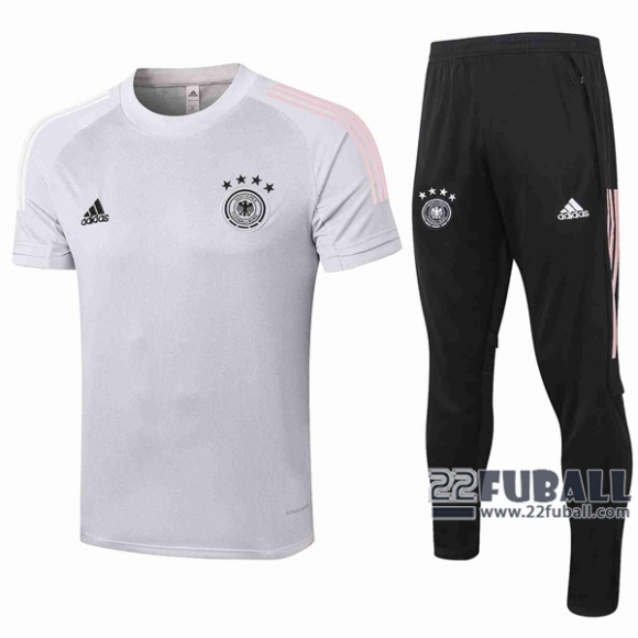 22Fuball: Deutschland Poloshirt Hellgrau 2020 2021 P65