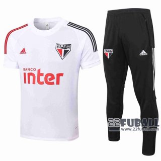 22Fuball: Sao Paulo FC Poloshirt Weiß 2020 2021 P69
