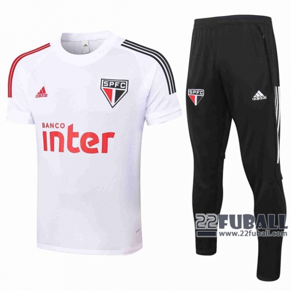 22Fuball: Sao Paulo FC Poloshirt Weiß 2020 2021 P69