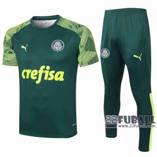 22Fuball: Palmeiras Poloshirt Dunkelgrün 2020 2021 P77