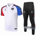 22Fuball: Air Jordan Paris Saint Germain PSG Poloshirt Weiß 2020 2021 P85