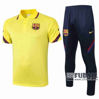 22Fuball: Barcelona FC Poloshirt Gelb 2020 2021 P86