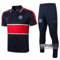 22Fuball: Paris Saint Germain PSG Poloshirt Marineblau - Rot 2020 2021 P93