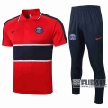 22Fuball: Paris Saint Germain PSG Poloshirt Rot - Königsblau 2020 2021 P95