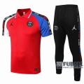 22Fuball: Air Jordan Paris Saint Germain PSG Poloshirt Rot 2020 2021 P97