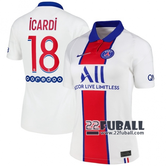 22Fuball: PSG Paris Saint Germain Auswärtstrikot Damen (Neymar Icardi #18) 2020-2021