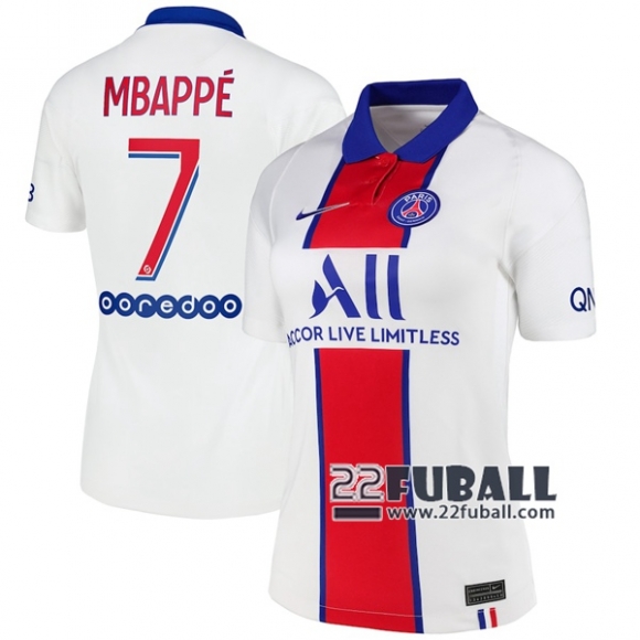 22Fuball: PSG Paris Saint Germain Auswärtstrikot Damen (Mbappé #7) 2020-2021