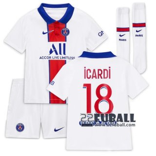 22Fuball: PSG Paris Saint Germain Auswärtstrikot Kinder (Neymar Icardi #18) 2020-2021