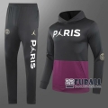 22Fuball: Paris Saint Germain PSG Sweatshirt Kapuzenpullover Schwarz/Marineblau 2020 2021 S09